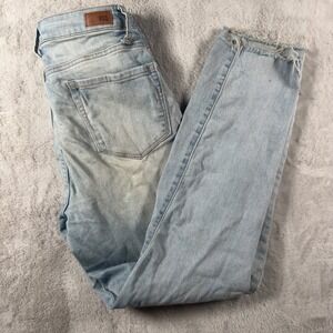 RSQ Vintage Mom Jeans Womens 5/27 Light Wash Distressed High Rise Ripped‎ Denim